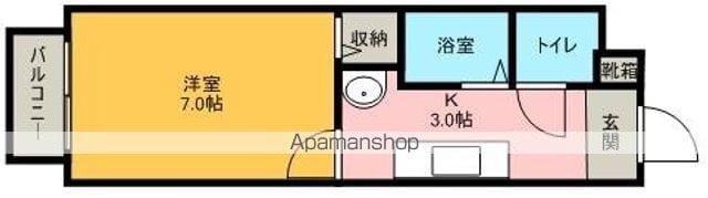 MIセレクション大橋(1K/3階)の間取り写真