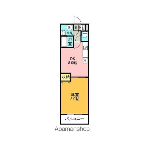 バンテアン(1LDK/2階)の間取り写真