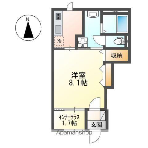 シャイン・ウエスト(1K/1階)の間取り写真