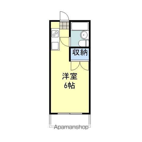 エクセリーヌ山手(ワンルーム/2階)の間取り写真