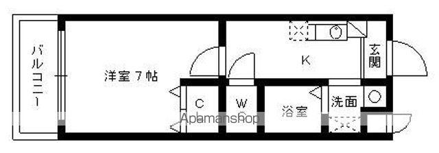 フレンドリー五反田(1K/1階)の間取り写真