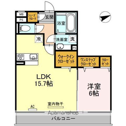 フロレゾン A棟(1LDK/3階)の間取り写真