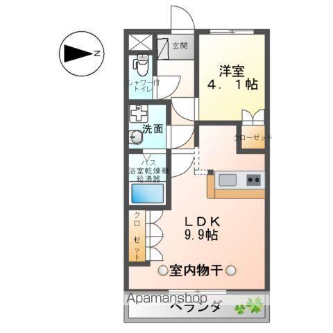 シェルルメゾン(1LDK/1階)の間取り写真