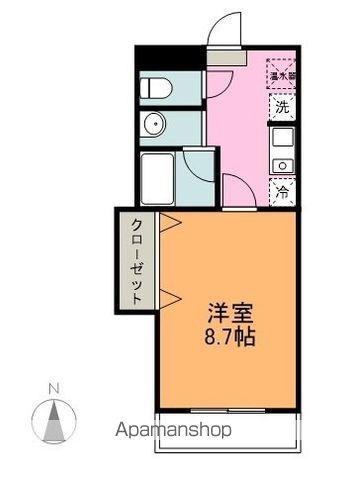 ガーデンハイツオリエンタル(1K/3階)の間取り写真