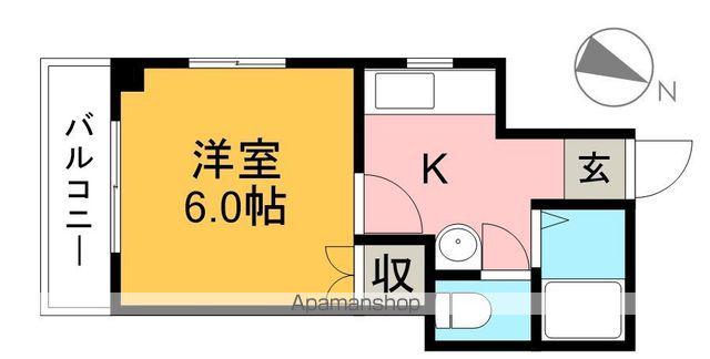 オレンジハイツ(1K/2階)の間取り写真