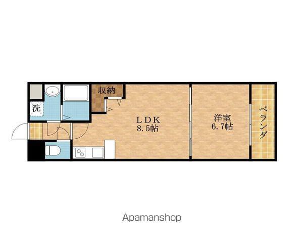 アーバンフラッツ城東(1LDK/3階)の間取り写真