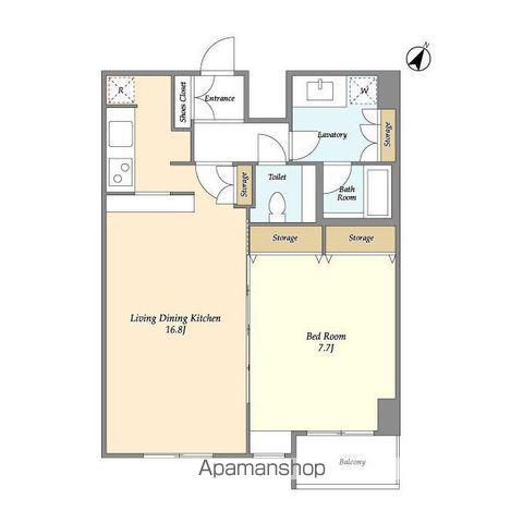 ナーベルお茶の水(1LDK/9階)の間取り写真