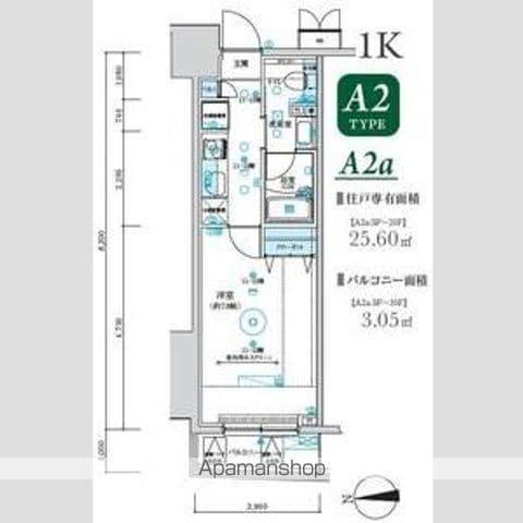 MAXIV八王子TRE(1K/7階)の間取り写真