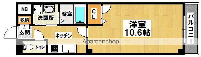 TKアンバーコート野尻(1K/2階)の間取り写真