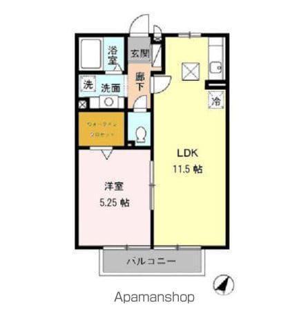 メゾン・リル・リッシュ(1LDK/1階)の間取り写真