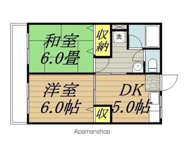 エドワーズハイツ(2K/5階)の間取り写真