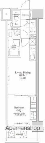 ザ・パークハビオ日本橋三越前(1LDK/10階)の間取り写真