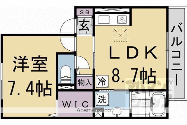 シャンポール雅(1LDK/1階)の間取り写真