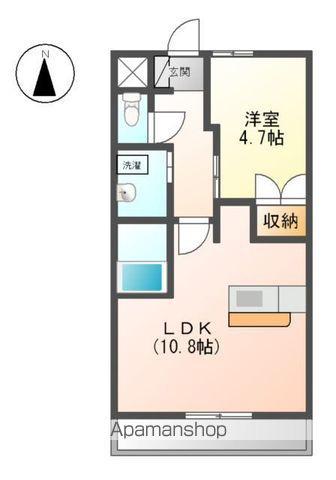 サンフィット(1LDK/1階)の間取り写真