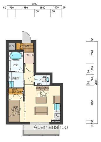 SAYAあすと長町(1DK/3階)の間取り写真