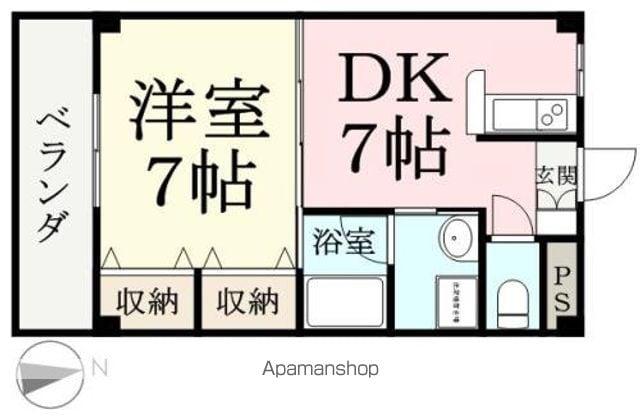 サンプレイス(1DK/3階)の間取り写真