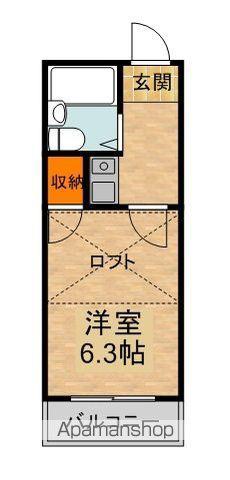 アクセス(1K/1階)の間取り写真