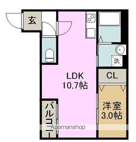 WARREN MATSUSHITAⅠ(1LDK/1階)の間取り写真
