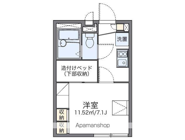 レオパレスプランドール(1K/1階)の間取り写真