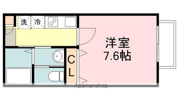 フォレスタ幸町(1K/2階)の間取り写真