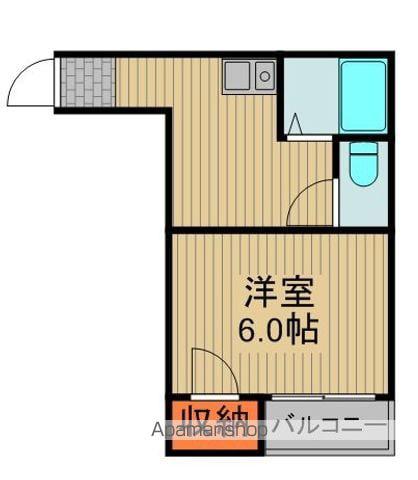 ニューハイツ桜Ⅲ(1K/4階)の間取り写真