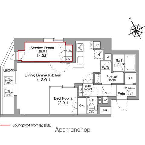 コンフォリア・リヴ平井MUTIO(1SLDK/5階)の間取り写真