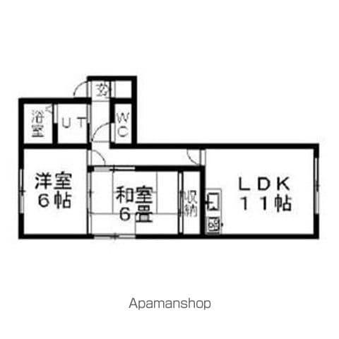コーポこうらく(2LDK/2階)の間取り写真