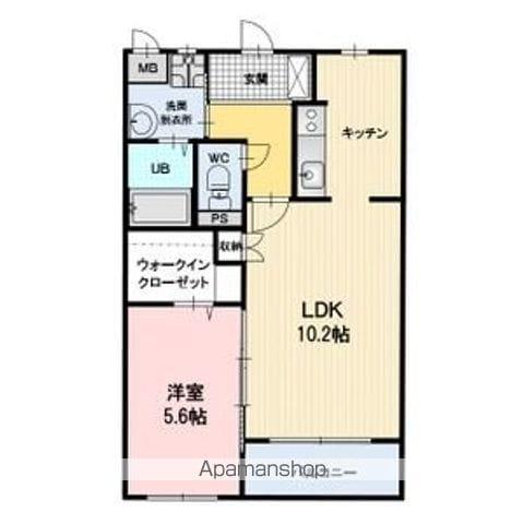 RAFFINE SOLARE(1LDK/1階)の間取り写真