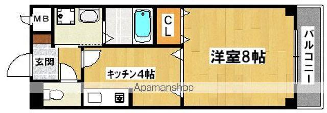 フォーチュンイン(1DK/1階)の間取り写真