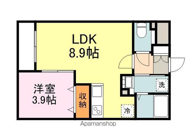 月光東福山駅前(1LDK/3階)の間取り写真