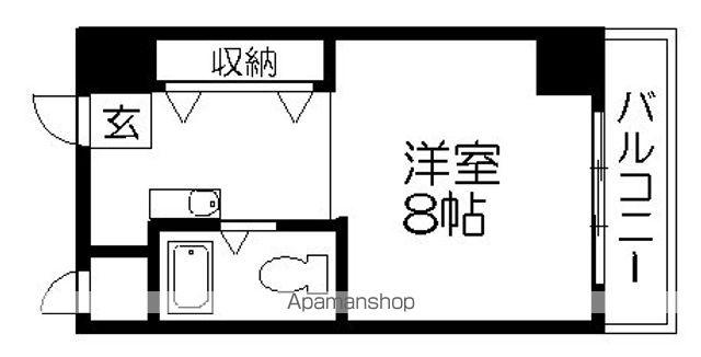 中央2丁目小堀マンション(1DK/5階)の間取り写真