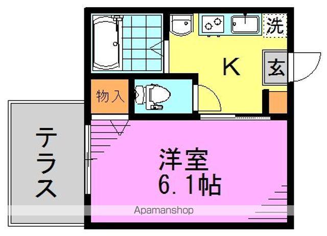 ファインベル3(1K/1階)の間取り写真