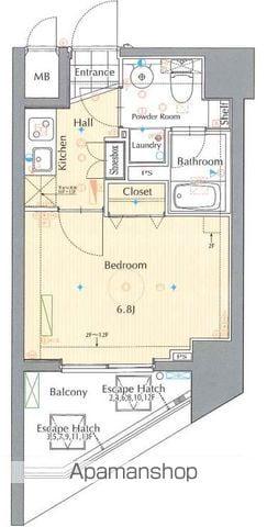 グラントゥルース練馬Ⅰ(1K/9階)の間取り写真