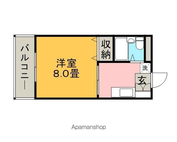 コーポ加月(1DK/2階)の間取り写真