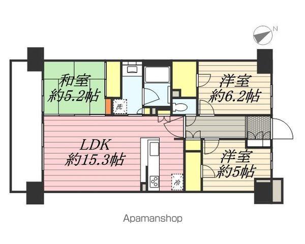 クレストフォルム柏サウスウィング(3LDK/1階)の間取り写真