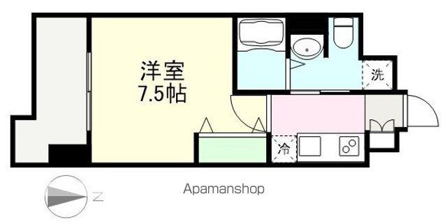 108レジデンス(1K/9階)の間取り写真