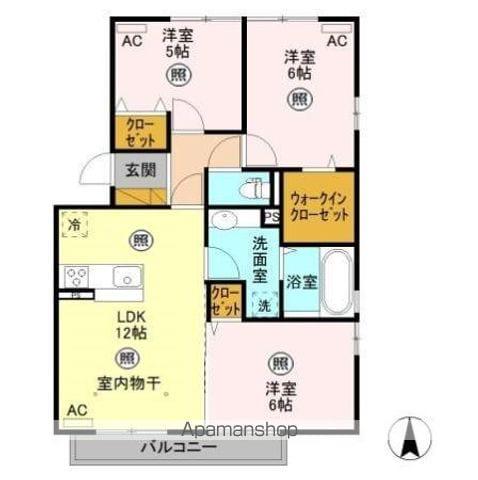 サープレマーシー B(3LDK/2階)の間取り写真