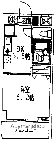 コンフォール中野(1K/3階)の間取り写真
