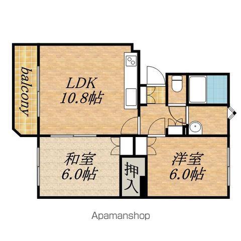 ラフィネ27(2LDK/2階)の間取り写真