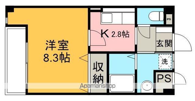 LOHAS・I・Ⅶ(1K/4階)の間取り写真