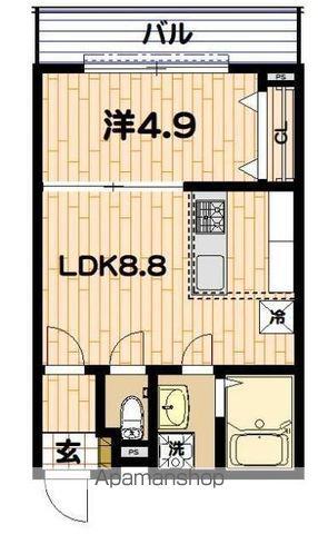 アルドゥール上永谷壱番館(1LDK/1階)の間取り写真