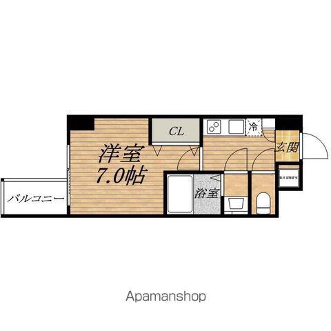 PREMIUM COURT TANIMACHI-4CHOME(1K/6階)の間取り写真