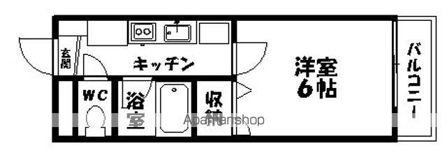 ドミールジュネス(1K/1階)の間取り写真