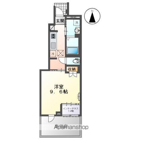 森本2丁目アパートⅡ(1K/1階)の間取り写真