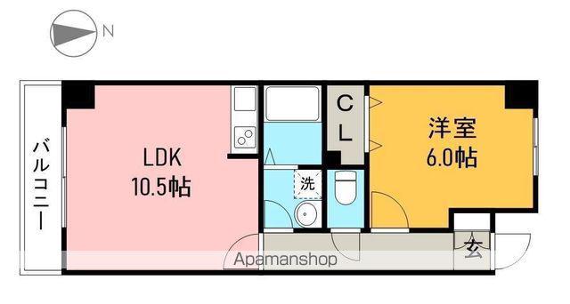 ハイツミルキーウェイ(1LDK/1階)の間取り写真