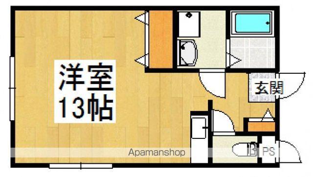 アパルトメントマキ(ワンルーム/1階)の間取り写真