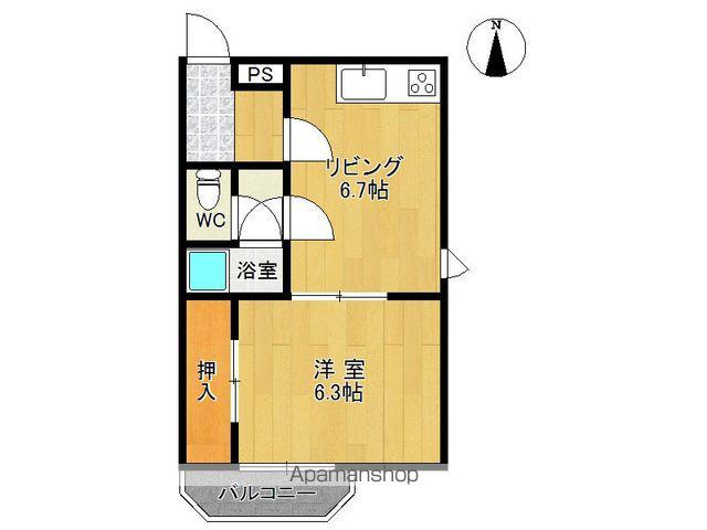 コーポラスSHIBA(1DK/4階)の間取り写真
