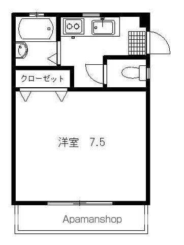 パレオ21(1K/3階)の間取り写真