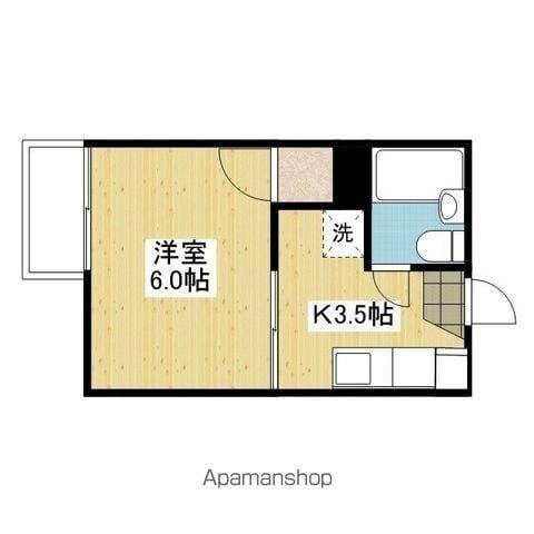 メゾンくわばら(1K/2階)の間取り写真