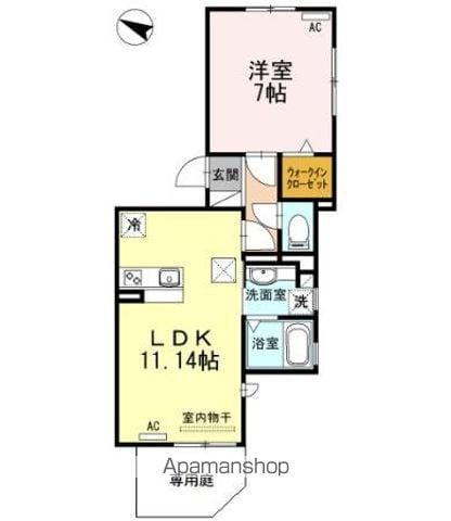 シュロッセフジVII(1LDK/1階)の間取り写真